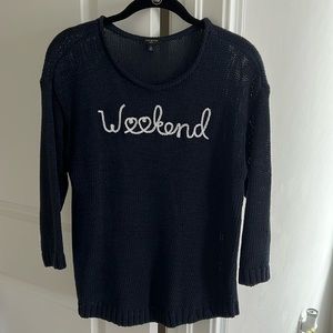 Talbots knot conversation sweater “weekend” SP